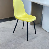 AcaciaHome Velvet Padded Dining Chair with Metal Legs