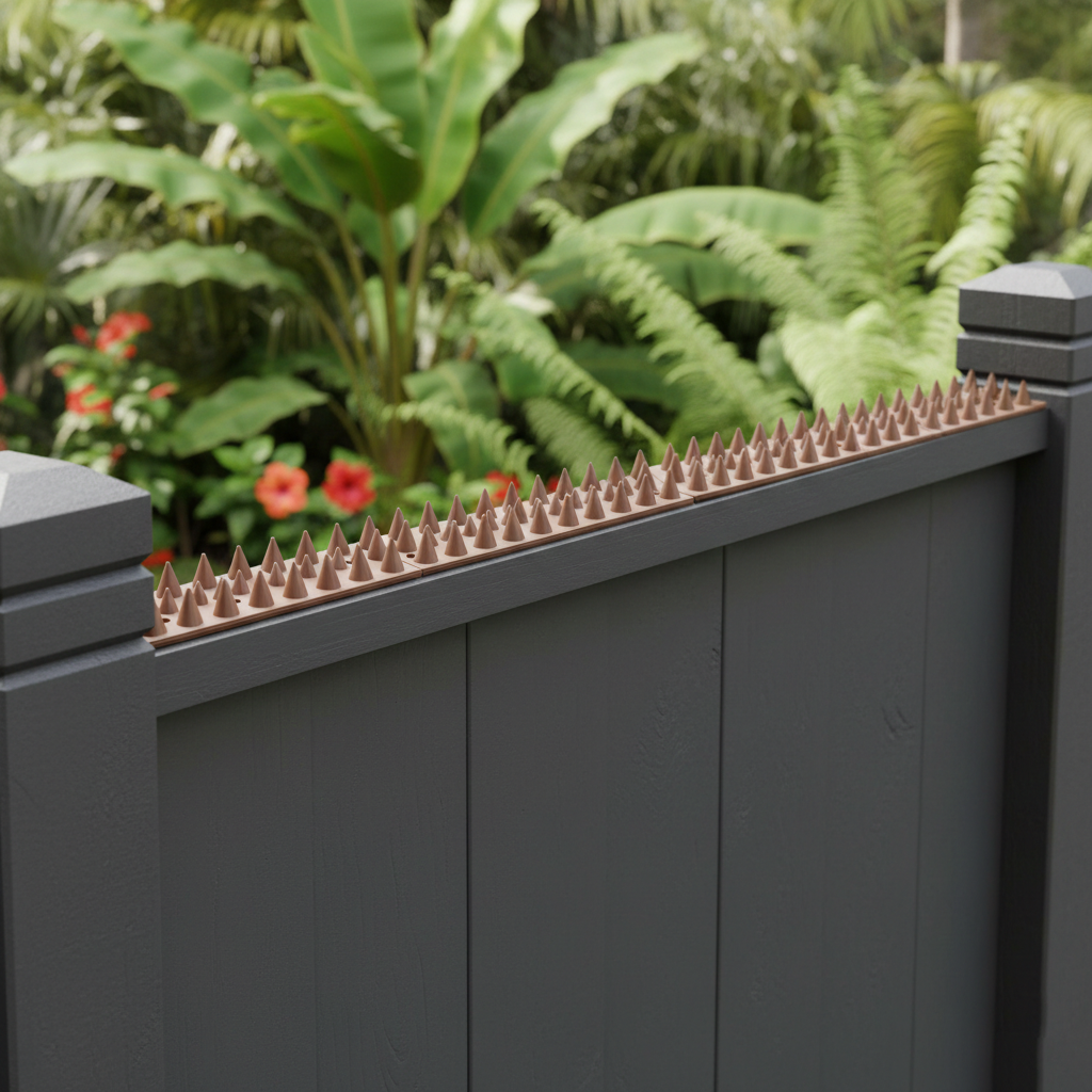 Avilo Security Spikes – Deter Cats, Birds and Unwanted Visitors, Brown