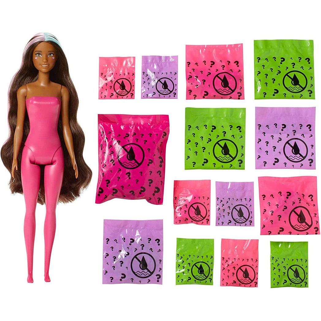 Barbie Colour Reveal Peel Unicorn Doll with 25 Surprises & Accessories – Colour-Change Gift for Kids