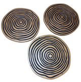 Avilo Set of 3 Tree Ring Stepping Stones – Durable Garden Path Slabs for Grass, Mud or Sand