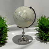 World Globe on Nickel Stand, 53cm Tall – Educational Desktop Map Globe for Children Aged 3+ and Home Decor