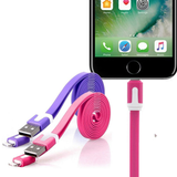 GVC 1m Tangle-Free Flat USB to 8 Pin Cable – Sync and Charge Your Phone, Pink
