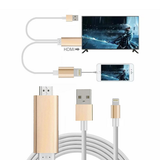 Aquarius Full HD HDMI Connector Cable for 8-Pin Phone & Pad – 1080p HDTV Adapter, Gold