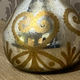 MSL Elegant Silver and Gold Decorative Bottle Vase – Rustic Home Decor for Flowers and Gifts