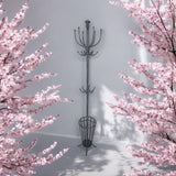 AcaciaHome 175cm Metal Coat Stand with Umbrella Holder, Grey