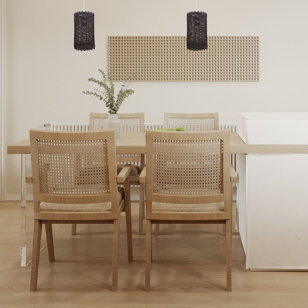 Rattan-Style Barrel Cage Easy Fit Lamp Shade