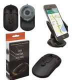 Aquarius Universal Beetle Car Phone Mount with Rotating Clamp – Dashboard & Windscreen Holder, Silicone Suction