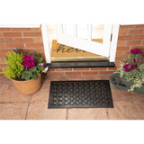 Reddish Rubber Lattice Doormat, 45 x 75cm