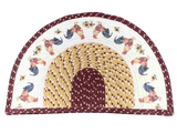 Rooster Half-Moon Braided Rug