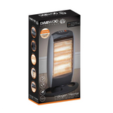 Daewoo 1200W Oscillating Halogen Heater – Instant Warmth for Bedrooms, Offices and Conservatories (HEA1416)