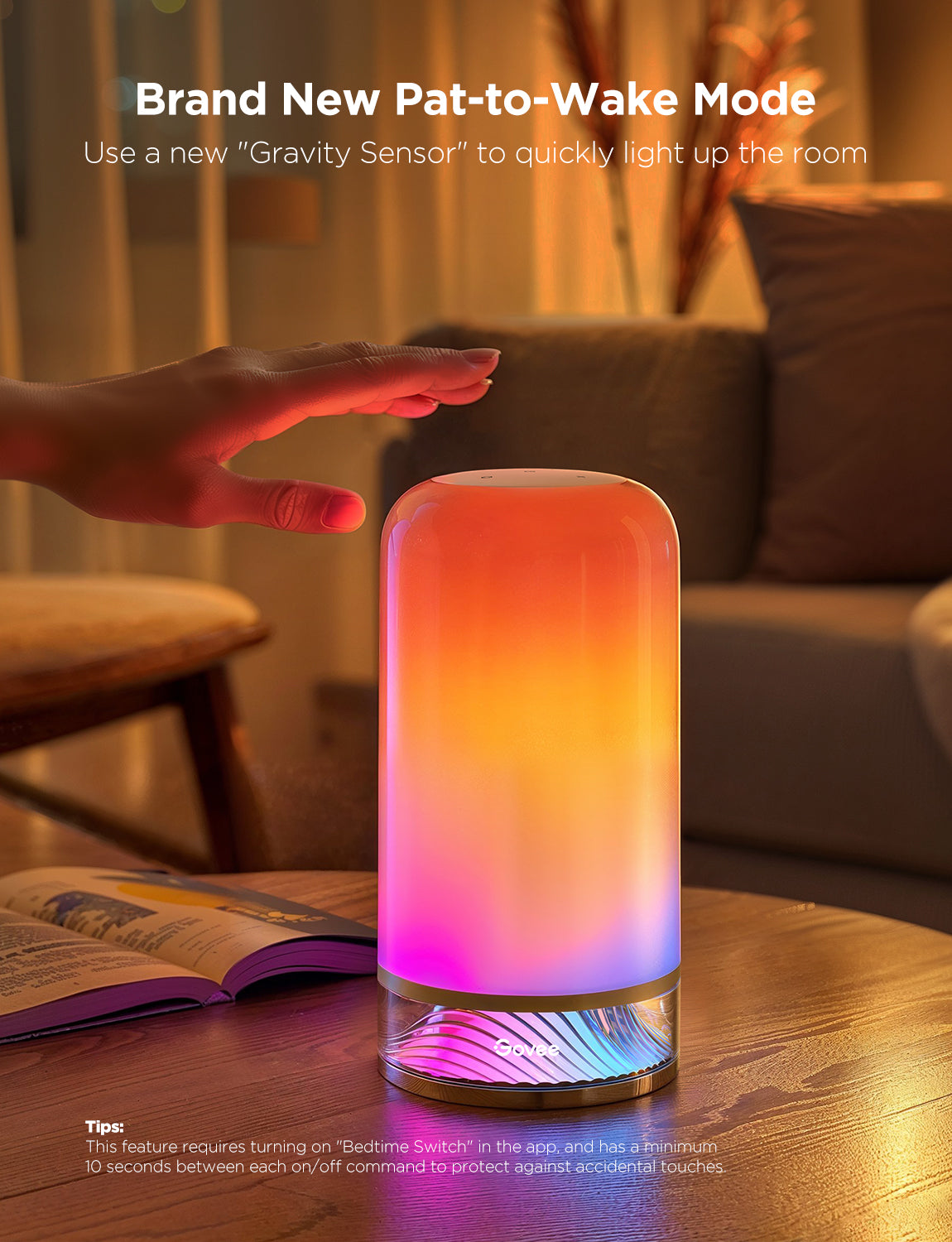 Govee Aura Smart RGB LED Table Lamp with App Control, 16 Million Colours & 60+ Scenes – Mood Lighting