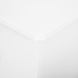 HOMCOM Modern Slatted Radiator Cover with Shelf Top – Painted MDF Heater Cabinet, White, Medium