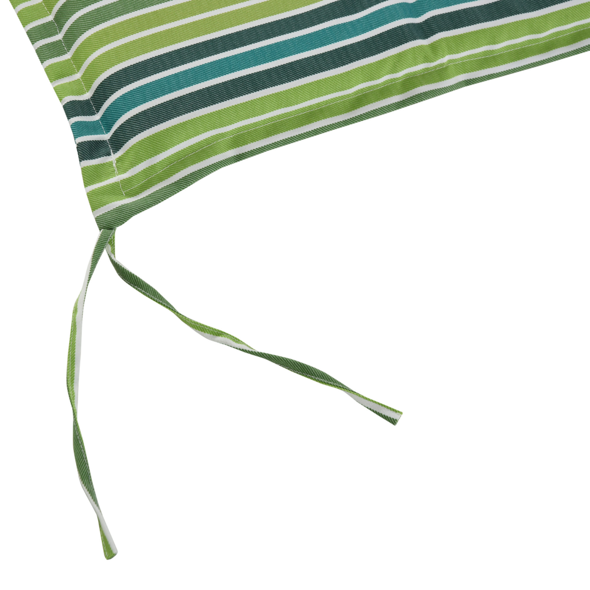 2 Piece Striped Patio Bench Swing Chair Cushion Set, 120 x 50cm – Double Seat Garden Cushions, Green