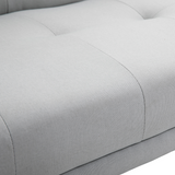 HOMCOM Scandi 3 Seater Sofa Bed with Adjustable Recline & Fold-Down Middle Table – Metal Frame Guest Bed