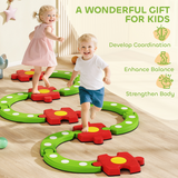 AIYAPLAY Kids Stepping Stones Balance Beam – Modular Indoor Outdoor Sensory Toy for Ages 3-8, Green