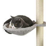 PawHut 4-Piece Wall-Mounted Cat Furniture Set with Hammock, Ladder & Platforms – Cat Climbing Shelves, Grey