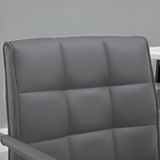 Vinsetto Mid Back PU Leather Office Chair with Armrests and Wheels – Height Adjustable Swivel Desk Chair, Grey