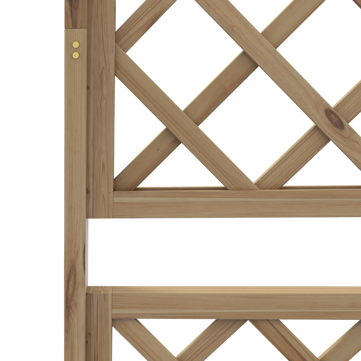 Outsunny Wooden Trellis Planter with Roof and Open Bottom – Raised Garden Bed for Climbing Plants, Natural