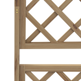 Outsunny Wooden Trellis Planter with Roof and Open Bottom – Raised Garden Bed for Climbing Plants, Natural