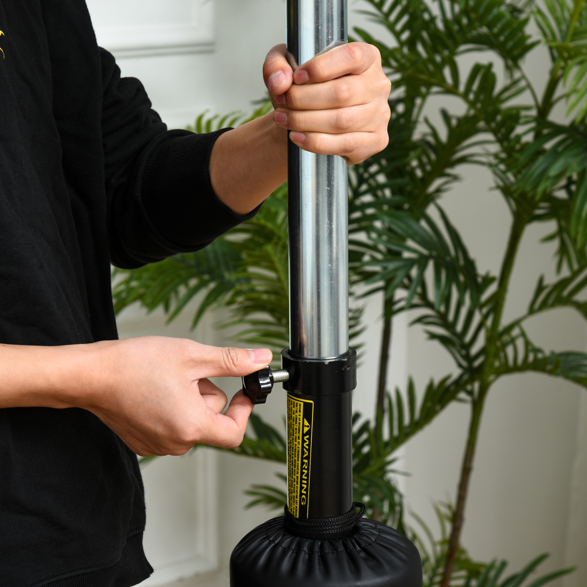 4-in-1 Freestanding Boxing Punch Bag with Speedballs & 360° Reflex Bar – Height Adjustable Stand, Black