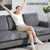 HOMCOM Grey Sofa steel frame detail