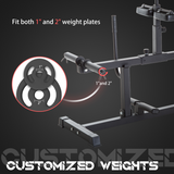 SPORTNOW Seated Adjustable Leg Extension Machine, Plate Loaded with Dual Olympic Posts – Black