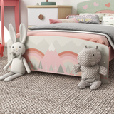ZONEKIZ Animal Design Toddler Bed Frame with Raised Side Panels – Pink, Ages 3-6