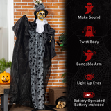 Outsunny 189cm Animated Prop Ghost Bridegroom, Indoor Halloween Decorations