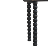 Artisan Furniture Solid Mango Wood Spindle Linear Console with Turned Legs – Hallway Console Table, Black