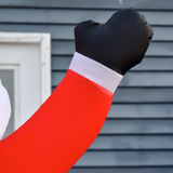HOMCOM 8ft Inflatable Christmas Santa Claus Waving, LED Lit – Air Blown Indoor Outdoor Yard Decoration