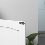 kleankin Pedestal Under-Sink Cabinet with 2 Doors & Adjustable Shelf – Bathroom Storage Vanity Unit, White