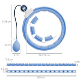Weighted Hula Hoop with 400g Gravity Ball & Digital Counter – Adjustable Non-Drop Fitness Hoop, Light Blue