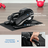 SPORTNOW Mini Elliptical Machine with Remote Control & LCD Monitor – Seated Pedal Exerciser, 12 Speeds, Black
