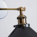LEDSone Vintage Plug-In Wall Light with 180cm Cord, E27 Holder & Free Bulb – Industrial Sconce, Black