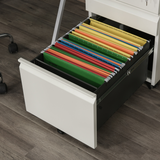Vinsetto Mobile Vertical 3-Drawer Lockable Metal Filing Cabinet with Wheels – Under-Desk Office Storage