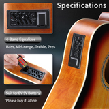 41" Cutaway Acoustic Guitar Kit with 10W Amplifier, Gig Bag, Tuner & Accessories – Beginner Guitar Set, Sunset