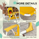 Outsunny Kids Bistro Table and Chair Set with Lion Theme, Adjustable Parasol – Outdoor Play Set