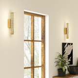 HOMCOM LED Geometric Wall Lights – 2 Pack, Gold