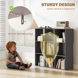 9-Cube Bookcase with Open Storage Compartments – Display Cabinet & Room Divider for Living Room or Office