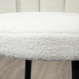 HOMCOM Faux Cashmere Breakfast Bar Stools with Backs & Footrests – Set of 2, Cream
