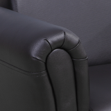 HOMCOM Kids Sofa Chair and Footstool Set – 2-Piece Armchair for Bedroom or Playroom, Ages 18-36 Months, Black