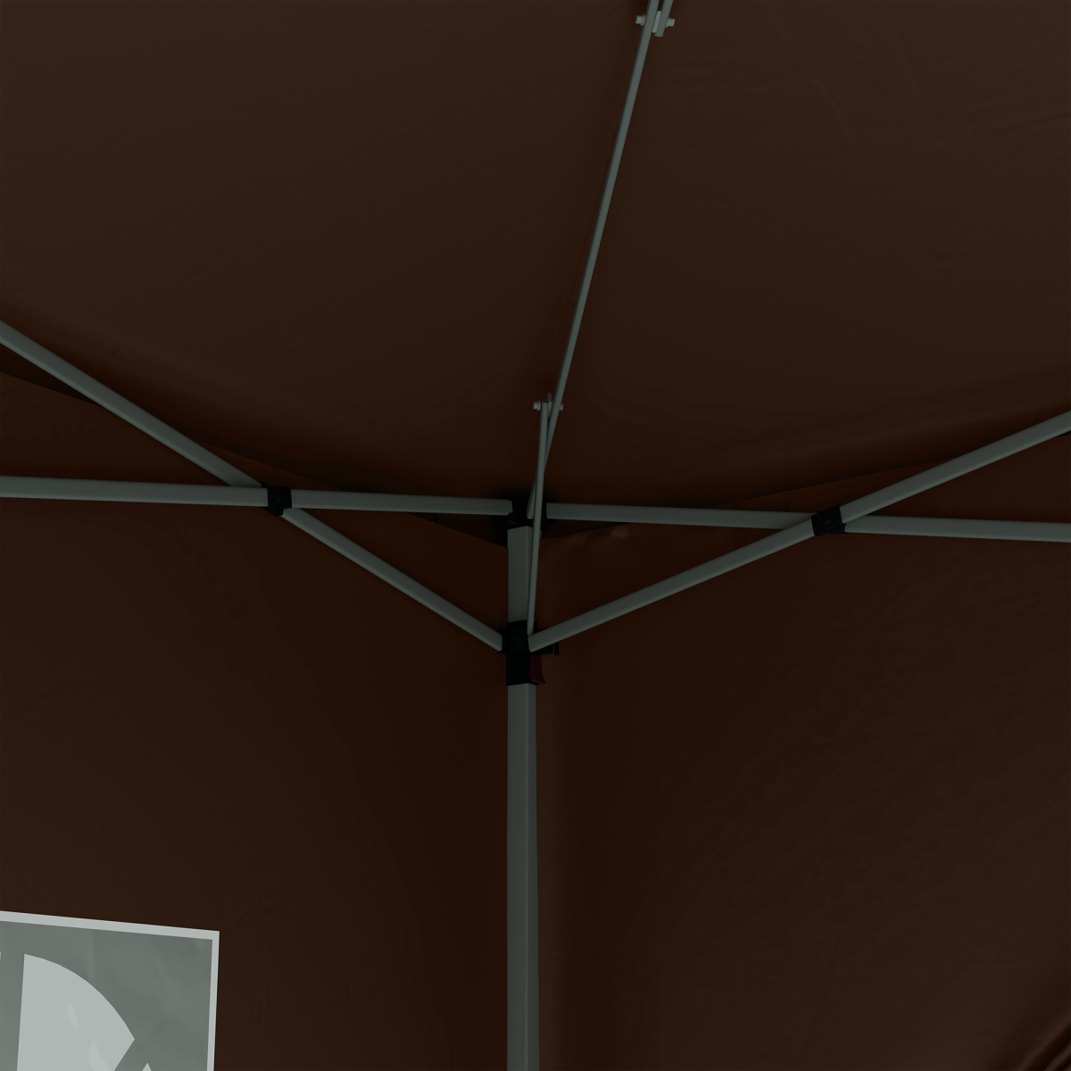 Outsunny 3m x 3m Pop Up Gazebo with Rust-Resistant UV Canopy, Sidewalls & Carry Bag – Party Tent, Coffee