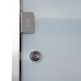 Wall-Mounted Stainless Steel Medicine Cabinet with 2 Shelves and Lockable Glass Door – Bathroom Storage