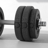 HOMCOM 30kg Adjustable Dumbbell Set with Connecting Rods & Non-Slip Grips – Home Gym Hand Weights, Black