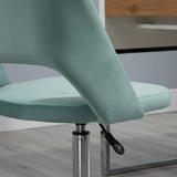 Vinsetto Swivel Office Chair with Velvet-Feel Upholstery, Scallop Shape & High Back – Home Desk Chair, Green