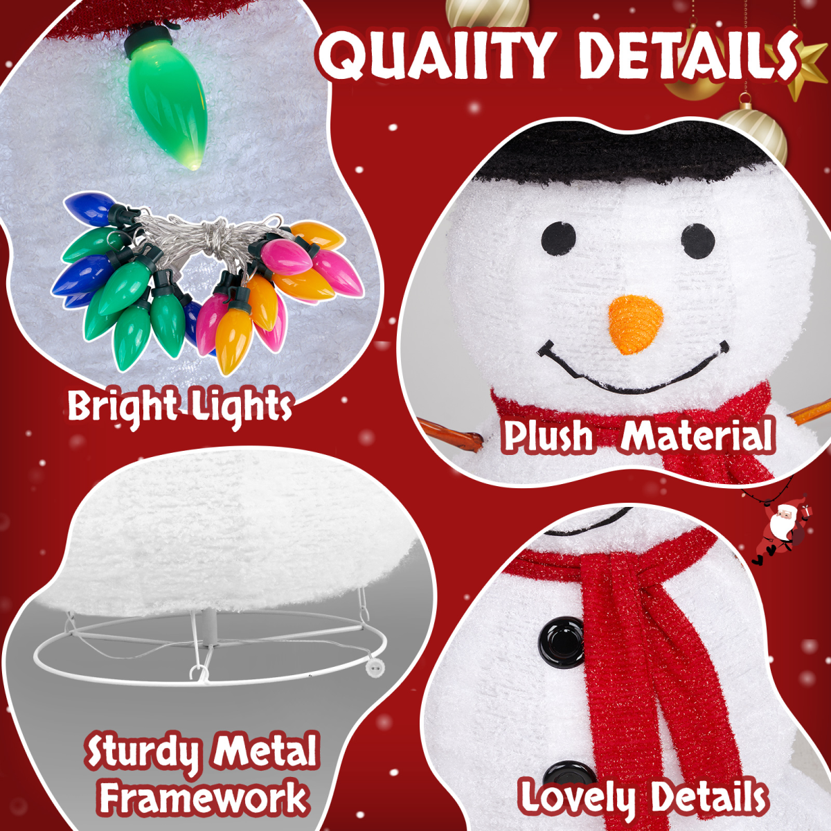 4ft Pop-Up LED Snowman Christmas Decoration