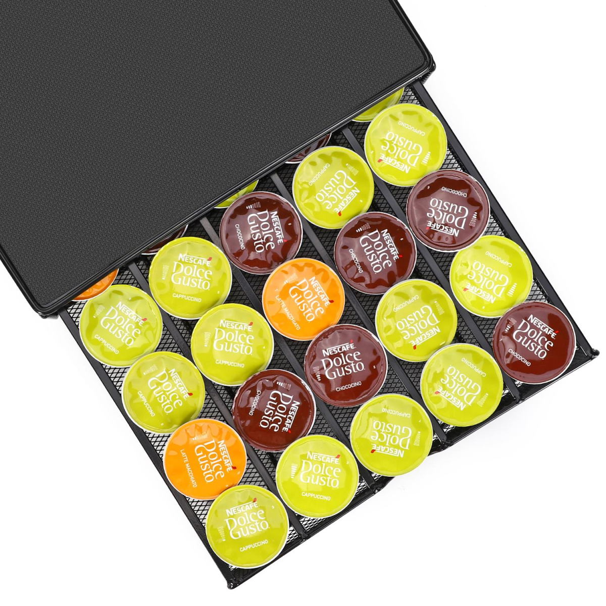 Vinsani Sliding Coffee Pod Storage Drawer – Holds Dolce Gusto Capsules, Space-Saving Countertop Organiser