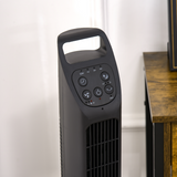 HOMCOM Oscillating Tower Fan with Remote Control & 4-Hour Timer – Slim Cooling for Home or Office