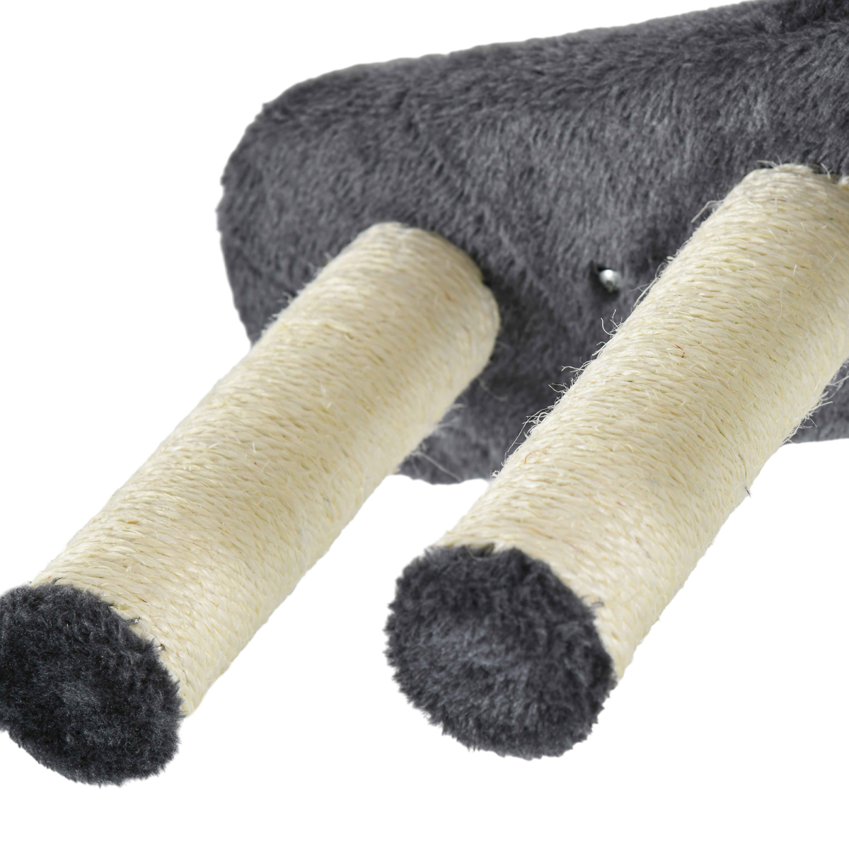 PawHut 4-Piece Wall-Mounted Cat Tree Set with Hammock, Nest and Scratching Post – Cat Wall Shelves, Dark Grey