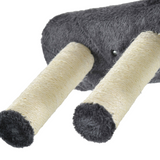 PawHut 4-Piece Wall-Mounted Cat Tree Set with Hammock, Nest and Scratching Post – Cat Wall Shelves, Dark Grey